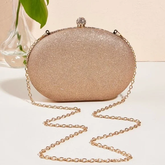 Elegant Gold Crystal Clutch - Picture 4 of 7